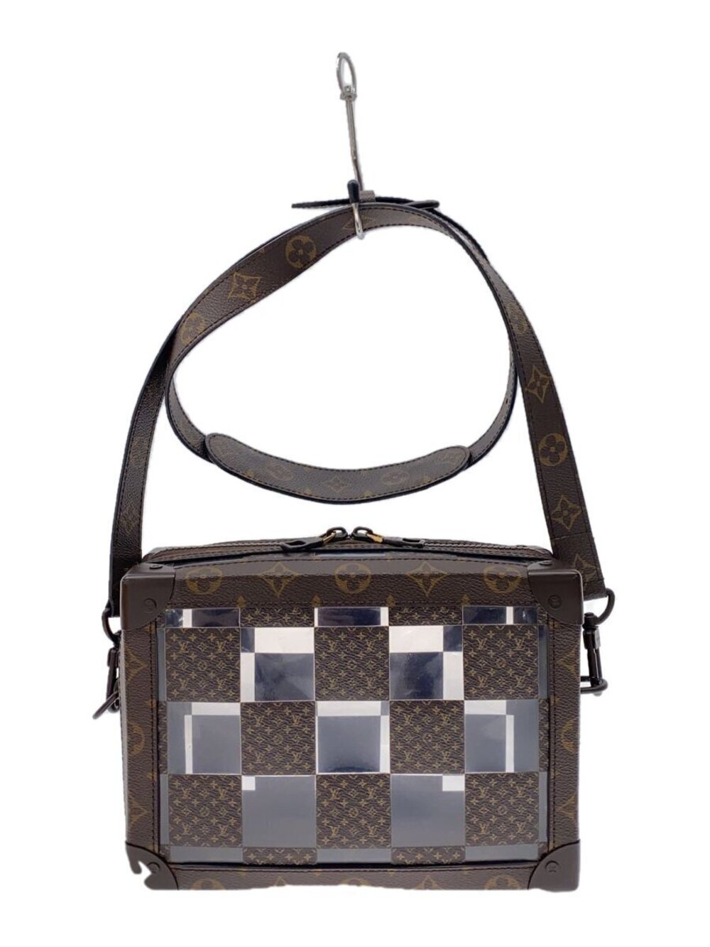 Louis Vuitton Slim Soft Trunk Shoulder Bag Brown Monogram LV
